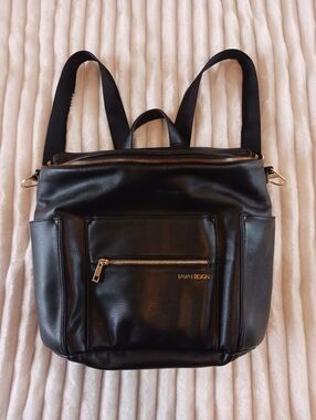 Fawn Design Black Vegan Leather Backpack